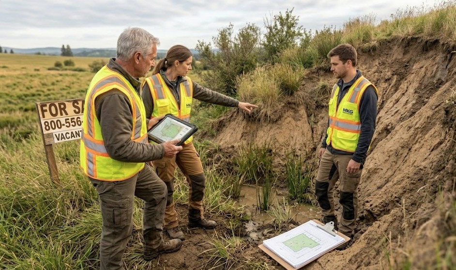 MKG Construction evaluating a challenging Washington parcel to identify hidden costs